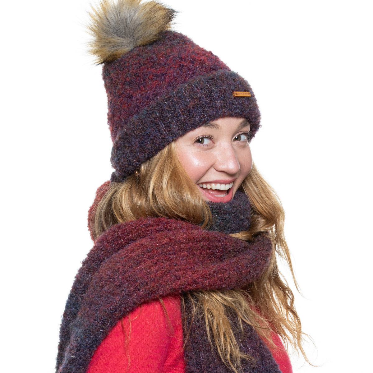 Eco Caroline Beanie in Wine - Sweet Turns