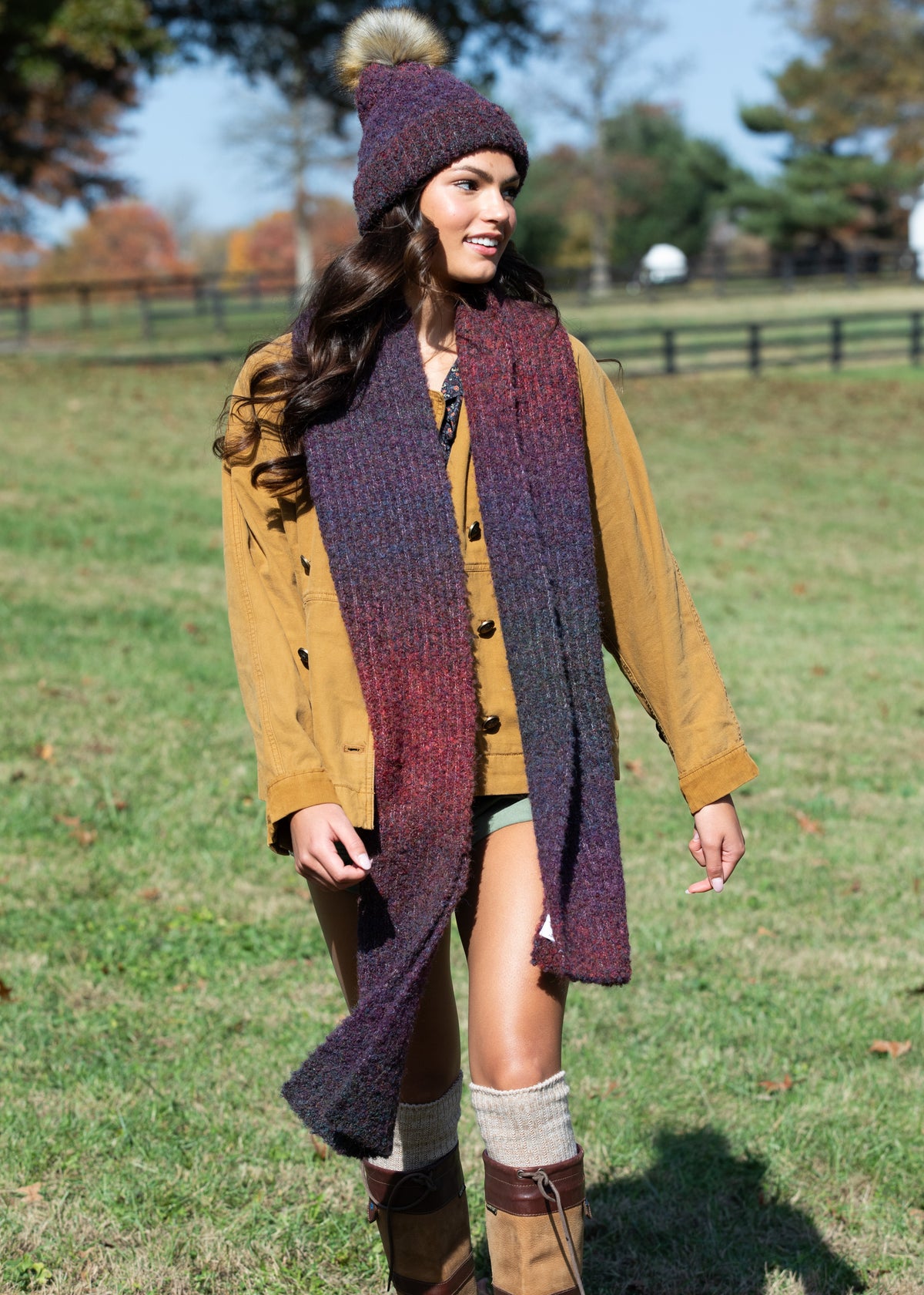 Eco Caroline Scarf in Wine - Sweet Turns