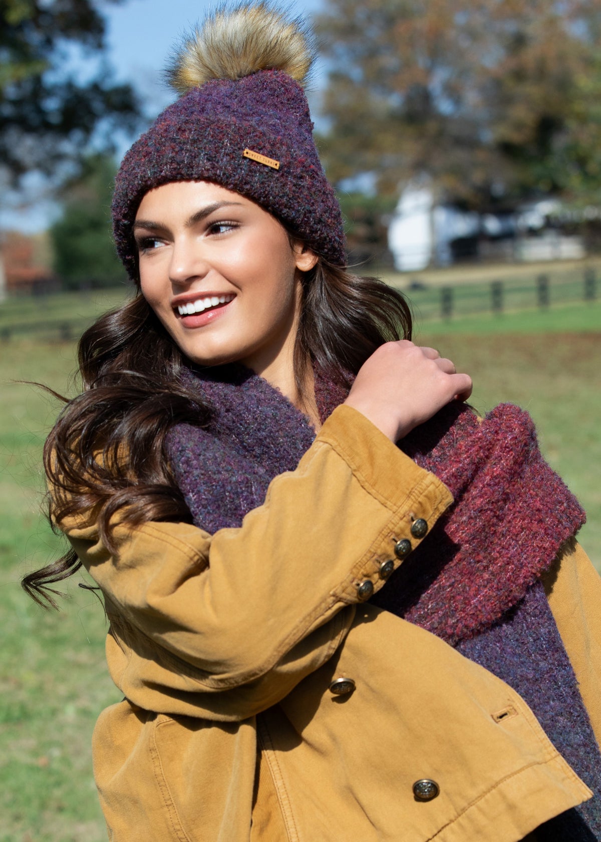 Eco Caroline Scarf in Wine - Sweet Turns