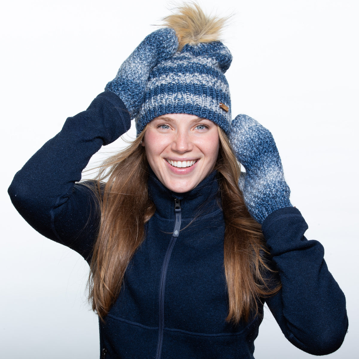 Early Rise Navy Mittens - Sweet Turns